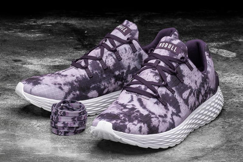 Purple Nobull Wisteria Tie-Dye Ripstop Runner Women's Running Shoes | CA A1703H